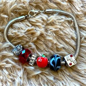 🆕 Cute teacher themed charm bracelet